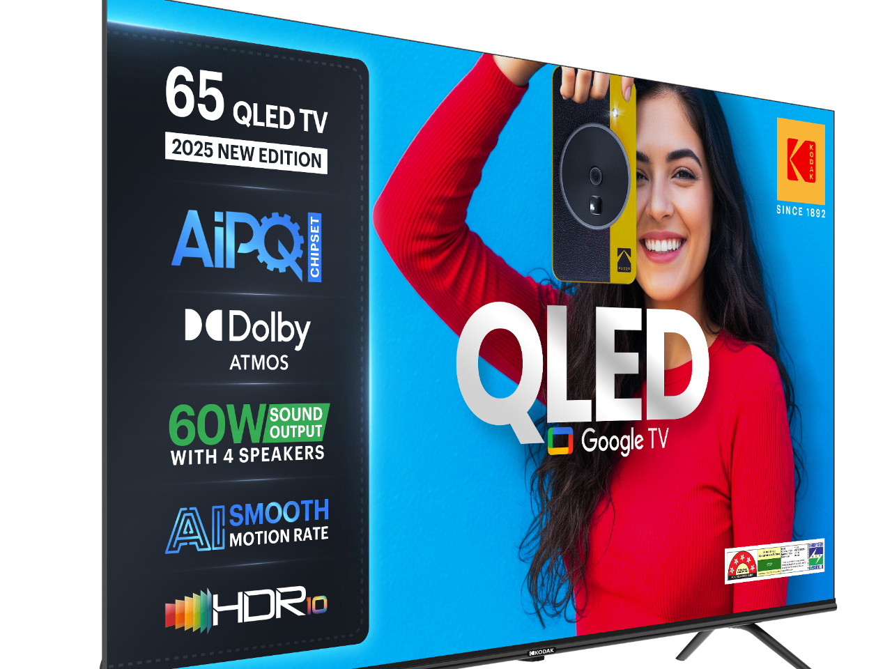 Kodak Introduces New QLED Google TVs with 4K display and Dolby Sound