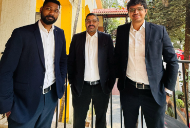 L-R Sumit Ranjan CTO Vaibhav Anand CEO Saurabh Kumar Head of growth