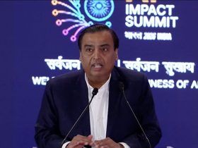 RIL CMD Sh Mukesh D Ambani delivering the keynote address at India AI Impact Summit 2026 in New Delhi
